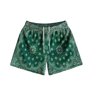 Pantalones cortos de baloncesto de malla Cachemira de 5 pulgadas personalizados al por mayor doble capa de alta calidad sublimación Bandana gráfico servicio OEM - Product Image 2