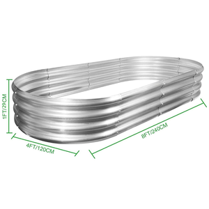 Outdoor <b>Metal</b> Galvanized <b>Raised</b> Garden <b>Bed</b> Powder Coated Planter <b>Beds</b> for Home Use - Product Image 2