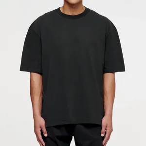 High Quality Men's Clothes Plain Plus Size Loose Brand T Shirt Drop Shoulder 200gsm Solid Color Cotton T Shirt