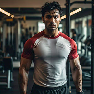 Athlétique Séchage Rapide Serré Sport Compression T-shirts 100% Polyester Fitness Gym TShirt Couche De Base Compression T-shirts - Product Image 3