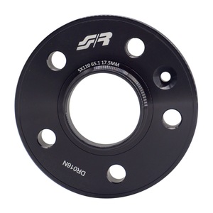 2 entretoises de roue noires 17,5 mm 5x110 centrage 65,1 avec bull. - Product Image 2