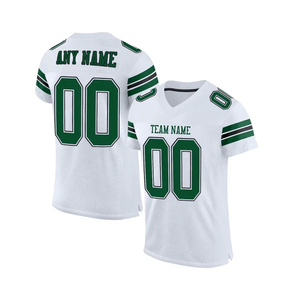 Custom <b>Men's</b> <b>Black</b> Football Jersey V-Neck Mesh Breathable Sublimated Print Team Name Any Name Short Sleeve Adult 100% Polyester - Product Image 3