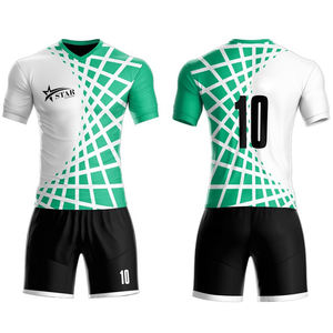 Maillot de football personnalisé en gros du Pakistan, kit de sublimation de haute qualité 100 % polyester, col en V, unisexe, nom d'équipe personnalisé, 240g - Product Image 1