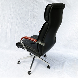 Silla Ejecutiva Ergonómica de Lujo MFZ858 Tapizada en Cuero PU con Reposabrazos de Madera, Silla Elevadora con Altura Ajustable para Uso Doméstico - Product Image 5