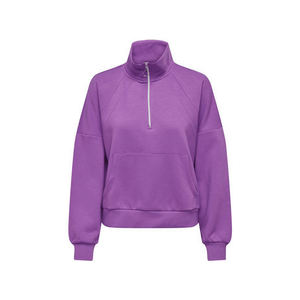 Sweat-shirt pull-over respirant anti-rides avec logo personnalisé sweat-shirt à capuche streetwear d'hiver pour femmes mélange de coton teint uni Technique solide - Product Image 3