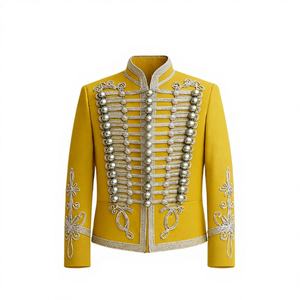 Custom Gold Silver Braided Silk/Cotton Ceremonial Jacket | High Quality Formal Uniform | Stage <b>Performance</b> <b>Wear</b> | Men's Adult - Product Image 1