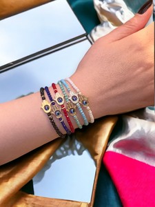 DAFNI BIG PAZAR Bracelet Bohème Fait Main Perlé en Pierres Naturelles et Alliage Métallique Précieux Micro-Incrusté Unisexe Cadeau Promotionnel - Product Image 2