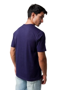 เสื้อยืดสีพื้นแขนสั้นสำหรับผู้ชายเสื้อยืดผ้าฝ้ายเนื้อนุ่มคอกลมสำหรับผู้ชายน้ำหนักเบามีกระดุมด้านหน้า - Product Image 4