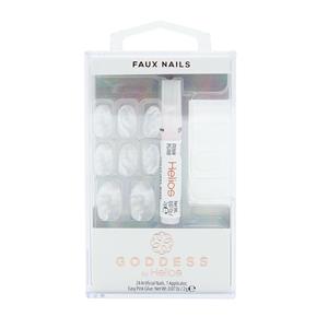 Ongles artificiels style marbre blanc - Product Image 1