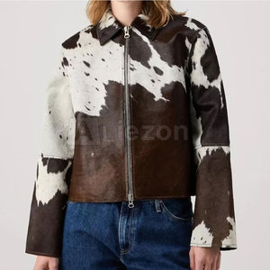 Chaquetas de cuero de diseño único para mujer Chaquetas de cuero de mujer con detalles impresos - Product Image 6