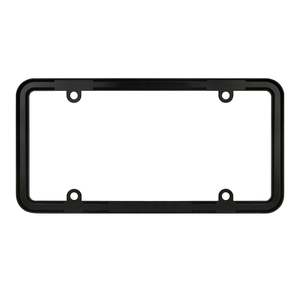 Cadre de plaque d'immatriculation élégant en alliage de zinc noir antirouille avec ligne blanche, anti-bruit et embouts de vis pour Tesla - Product Image 6