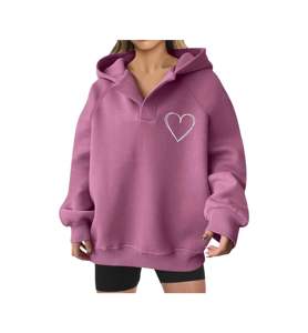 2024 nuevo diseño de Sudadera con capucha de gran tamaño para mujeres OEM servicio personalizado cuello redondo fabricación sudaderas con capucha por Boomletcorp para la temporada de invierno - Product Image 1