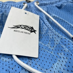 Logotipo personalizable de malla de poliéster de doble capa Pantalones cortos para correr Transpirable Entrenamiento suelto Fitness Estilo casual 6XL Patrón vintage - Product Image 5