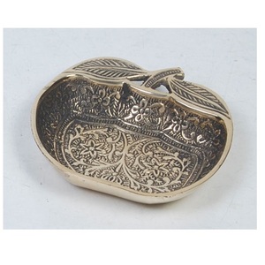 Bol à servir en chocolat en forme de mangue, fait à la main, incurvé, décoratif, pour servir des collations, en métal, au prix de gros - Product Image 2