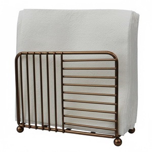 Porte-serviettes en métal haute résistance avec finition dorée unique pour la table à manger, le rangement, l'hôtellerie, le restaurant, la décoration de voyage - Product Image 3