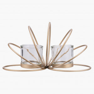 Bougeoir en fil métallique Vintage 2 pièces, porte-bougie - Product Image 5