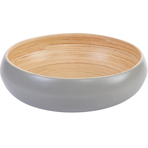 Lazo de ensalada de bambú extra grande de lujo al por mayor, color gris para servir frutas, comedor, preparación de comida decorativa - Product Image 4