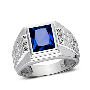 Added Value of Logo Japanese Golden Ring Sapphire Rings for Men Silver Rings Turkey 925 Sterling