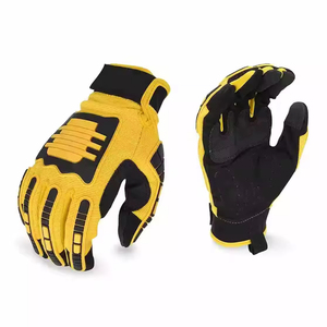 Premium Quality Water-Proof Leather Safety Gloves Custom Mechanical Impact TPR Gloves Grain for Working for Safety Work - Product Image 1