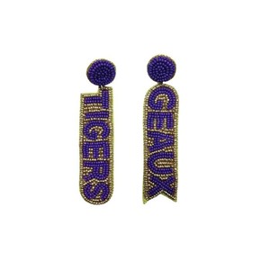 Pendientes bordados de joyería de moda de la India Pendientes de cuentas hechos a mano para mujeres y niñas del exportador de la India - Product Image 2