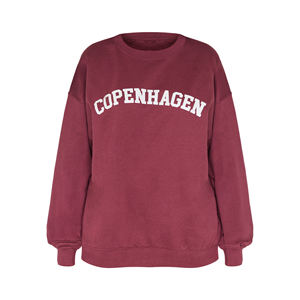 Women's Oversized Crew Neck Sweatshirts Loose Drop Shoulder Long <b>Sleeve</b> Pullovers Streetwear Printed Dressy Casual Tops Front - Product Image 5