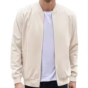 Nouvelle arrivée, veste bomber d'hiver pour homme de haute qualité, sur mesure, avec fermeture éclair et col montant, en tissu - Product Image 1