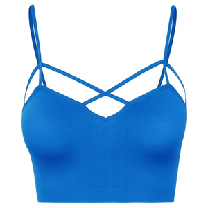 Soutien-gorge de sport rayé haut de gamme pour femme, en matière extensible légère, idéal pour la gym, le yoga, la course et les loisirs sportifs - Product Image 2
