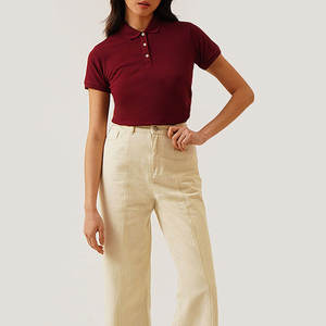 Ropa de verano Uso al aire libre Mujeres Polos Camisetas Fácil de usar Tela suave Mujeres Camisetas Superventas Mujeres Polo Shirt - Product Image 6