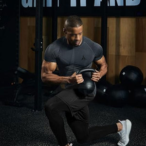 T-shirt de compression pour homme, coupe classique, athlétique, manches courtes, écologique, respirant, en élasthanne/polyester, séchage rapide pour - Product Image 3