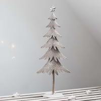Mini árbol de Navidad de Metal brillante, moderna Decoración de mesa, adorno festivo elegante para el hogar, oficina, exhibición de temporada - Product Image 5