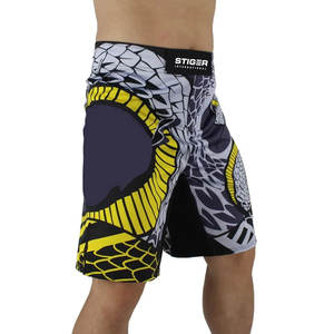 Top Trending Plus Size Men's MMA Boxing Shorts Logotipo personalizado de alta calidad Cómodo Suave 120g Ropa de artes marciales de secado rápido - Product Image 5