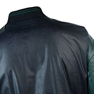 เสื้อแจ็กเก็ตหนัง PU สำหรับผู้ชาย, เสื้อแจ็คเก็ตหนังสำหรับผู้ชายทรงหนังวัวผิวตัวอักษรสำหรับฤดูหนาว - Product Image 3