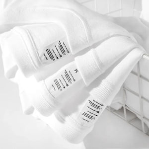 T-shirt à manches courtes en coton de haute qualité, lourd, 250 g, blanc pur, opaque, décontracté pour homme, haut de base pour homme, été - Product Image 3