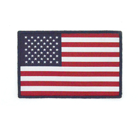 Parches Tejidos 3D de la Bandera de EE. UU. de Alta Definición, Ecológicos, con Letras del Alfabeto en Inglés y Flores, para Gorras, con Gancho Táctico