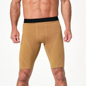 Shorts de compression pour hommes, design très demandé, avec logo frontal, respirants et anti-plis, vêtements de sport écologiques - Product Image 4