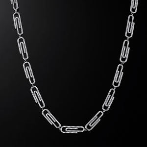 Conjunto de Collar de Cadena de Eslabones de Aleación con Moissanita Ice Legacy Duo - Regalo para Hombre - Product Image 4