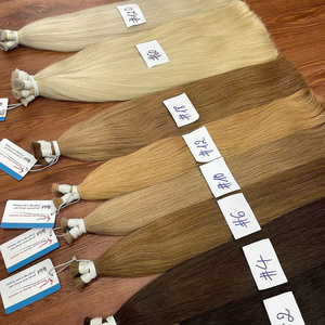 Extensión de Cabello 100% Real no sintético sin fibra de alta calidad textura recta natural cabello VIP ruso crudo - Product Image 1