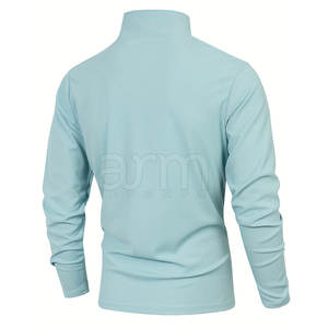 Pull à demi-fermeture éclair pour homme Haut d'entraînement de gym avec logo personnalisé Vêtements de sport en gros Haut à demi-fermeture éclair - Product Image 2