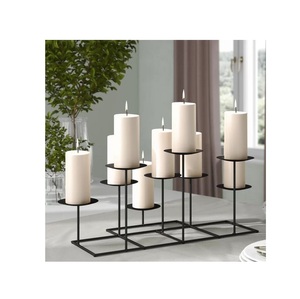 Ensemble de bougeoirs en métal d'inspiration vintage, fabriqués à la main pour une utilisation intérieure et extérieure, salon, table à manger, chambre à coucher, patio - Product Image 6