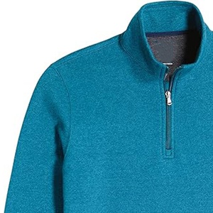 OEM Sweat-shirt unisexe à fermeture éclair et quart Sweat-shirt à capuche en coton léger et respirant avec col roulé uni Design surdimensionné pour l'automne - Product Image 5