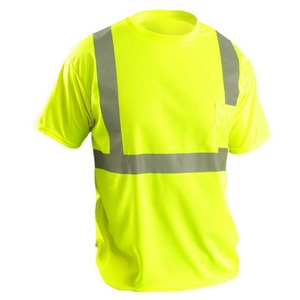 Hi Vis chemise en tissu Polyester de haute qualité bandes réfléchissantes chemise de sécurité logo personnalisé 3m t-Shirt de travail - Product Image 1