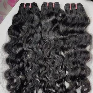 Extensions de tissage de cheveux humains non transformés brésiliens supérieurs Remy Grade Kinky Straight 12 pouces de haute qualité naturel - Product Image 1