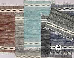 2025 de algodón de lujo a rayas tejido plano interior al aire libre alfombras económicas conjuntos hechos a mano alfombras planas modernas de gran valor ITHL - Product Image 4