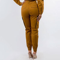 Ensemble 2 pièces pour femmes : veste courte extensible et pantalon cargo, 100% coton, respirant et à séchage rapide