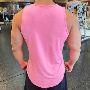 <b>Mens</b> Gym Workout <b>Crop</b> Stringer Tank <b>Top</b> Sleeveless Muscle Fit Training Bodybuilding Fitness Athletic Sportswear - Product Image 4