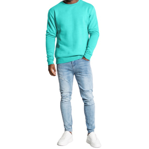 En blanco stock liso unisex hombres sudadera de gran tamaño muestras gratis para hombres Sudadera de cuello redondo gruesa en diferentes colores - Product Image 4