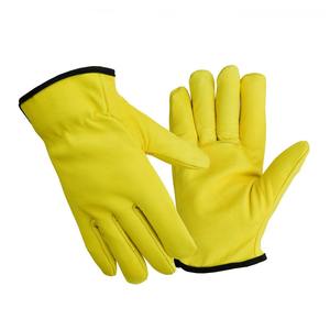 Gants de sport de course personnalisés Gants de conduite en cuir de chèvre de vachette à doigts entiers Gants de conduite chauds d'hiver pour hommes - Product Image 1