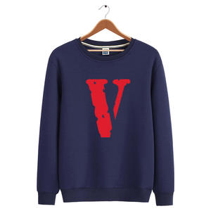 Sudadera de cuello redondo de gran tamaño personalizada, ropa de niebla de cuello redondo de alta calidad, sudadera lisa, la mejor sudadera básica de mezcla de algodón - Product Image 4