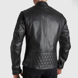 Approvisionnement direct en usine Veste en cuir d'hiver pour hommes de haute qualité avec fermeture éclair Logo personnalisé Tenue décontractée à bas prix Style de rue populaire - Product Image 2