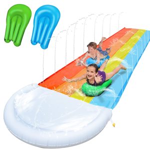 Inflatable <strong>Rainbow</strong> Water Slide with Splash Sprinkler - Kids' Outdoor Lawn Water Play Pool <strong>Toy</strong> with Slide Mat - Product Image 1